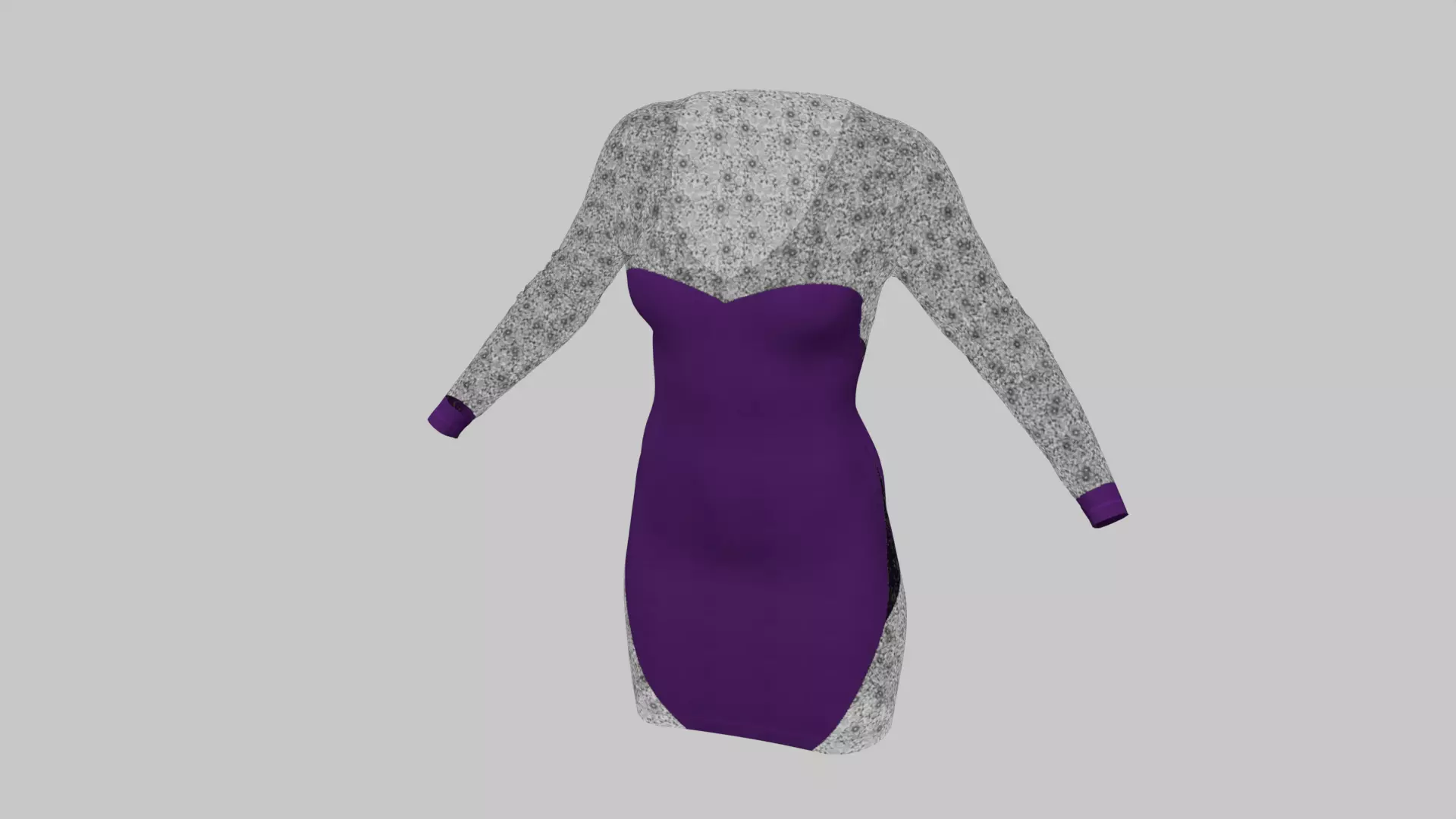 Party Dress 3D model_0