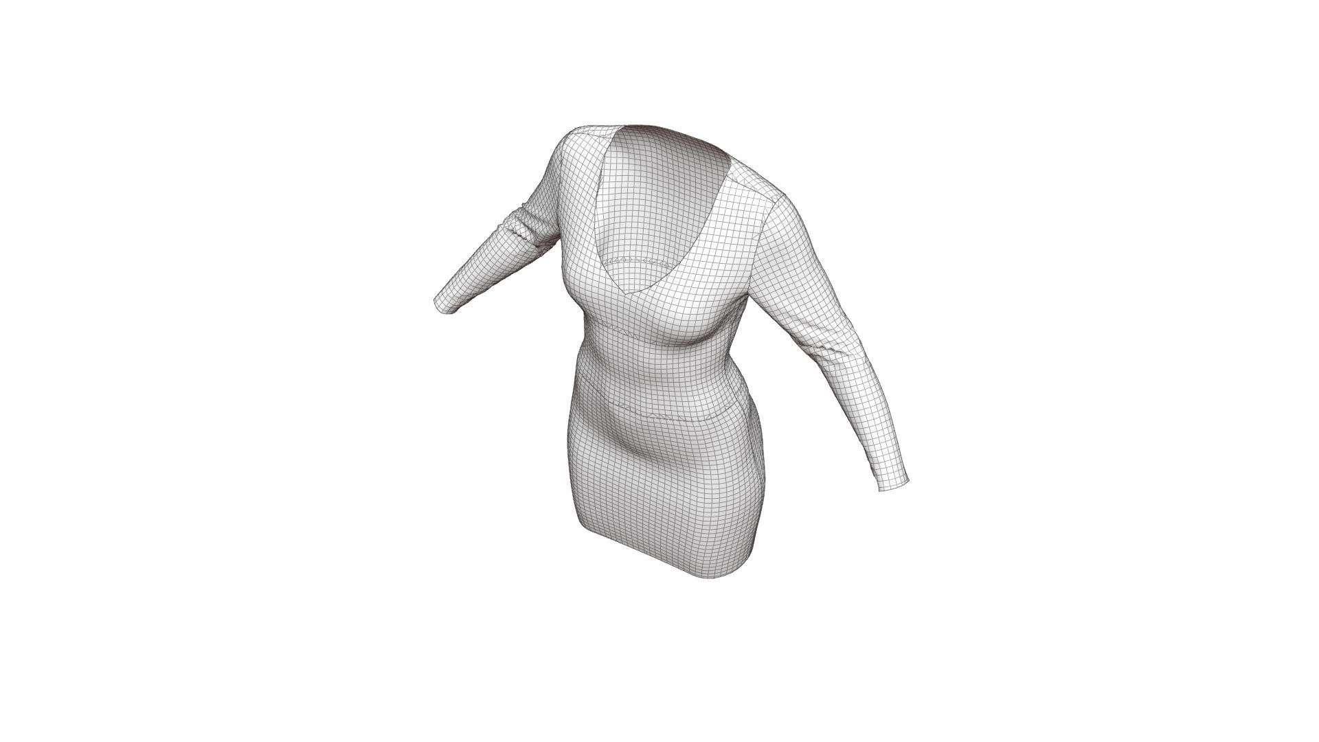 Party Dress 3D model_24