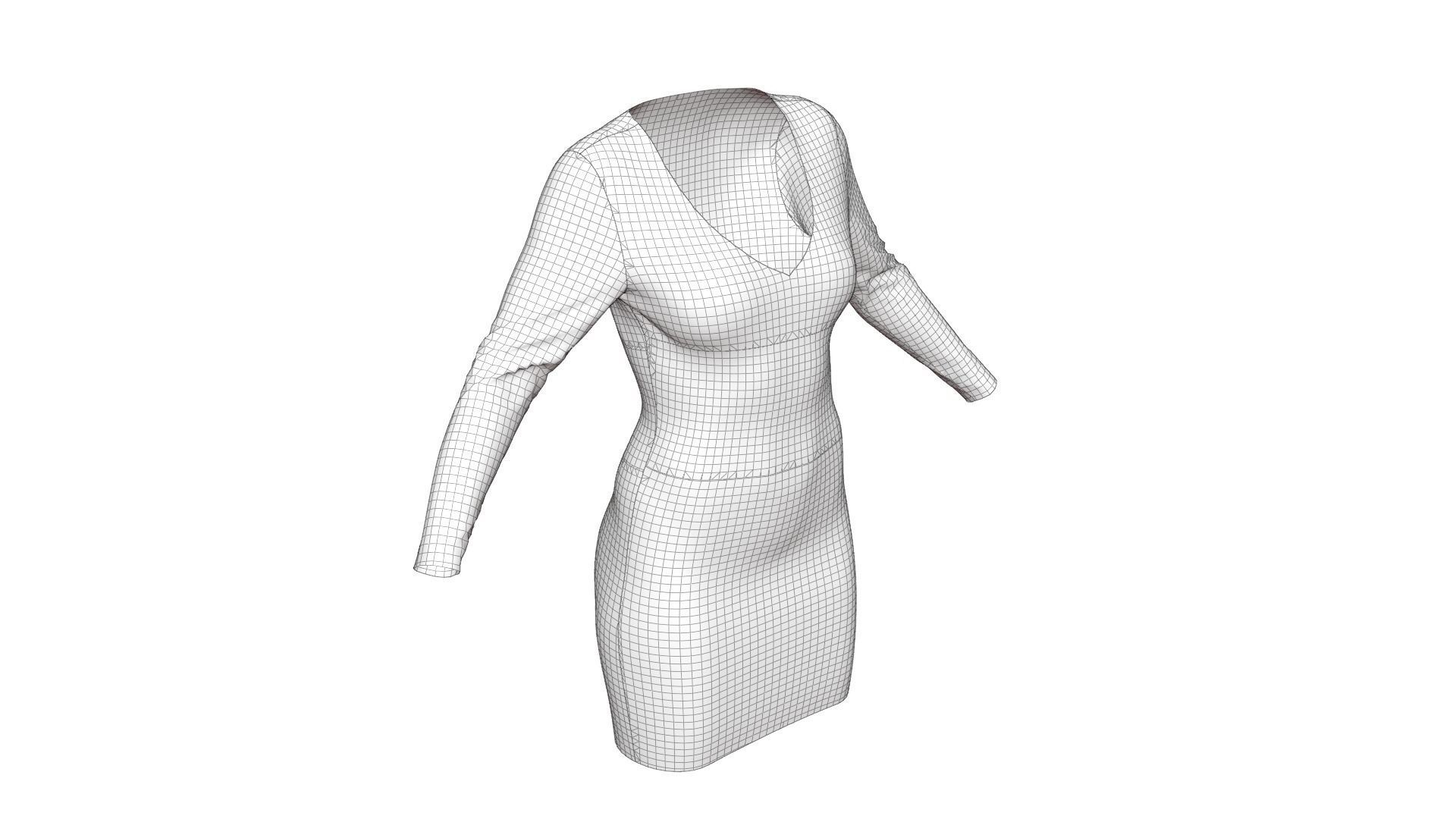 Party Dress 3D model_20