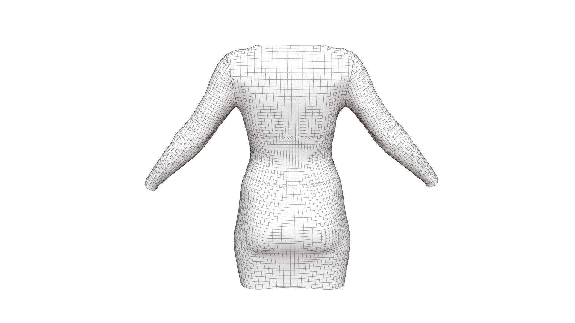 Party Dress 3D model_23