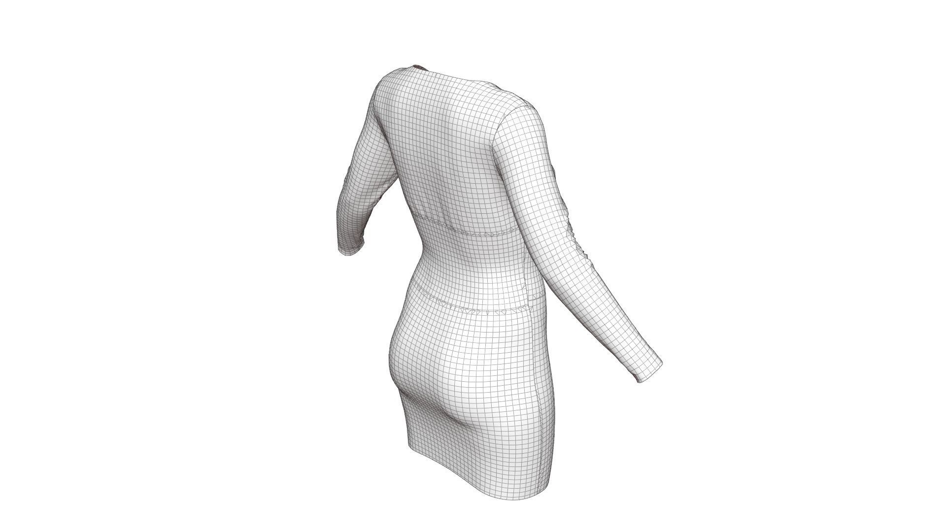 Party Dress 3D model_18
