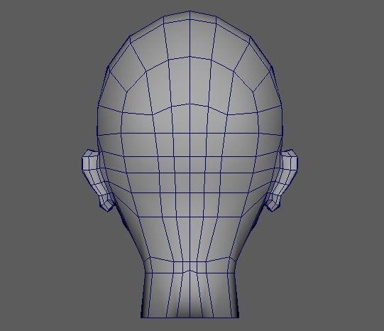 low poly female head Low-poly 3D model_2