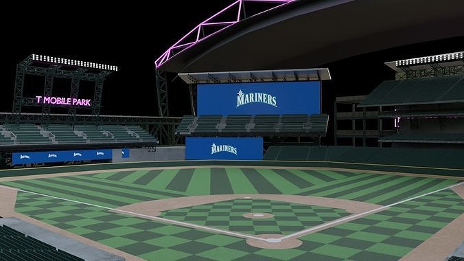 Seattle mariners T MOBILE PARK baseball stadium 3D model 3