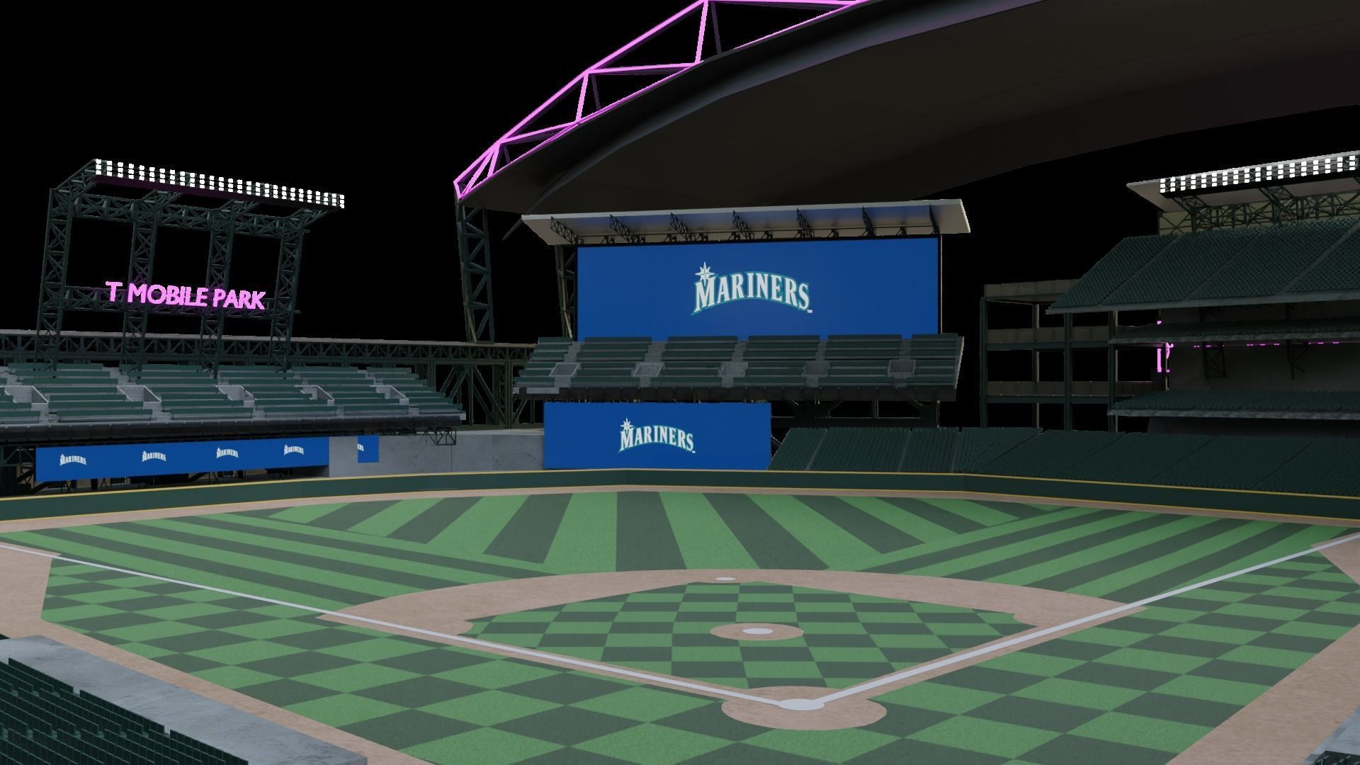 Seattle mariners T MOBILE PARK baseball stadium 3D model_2