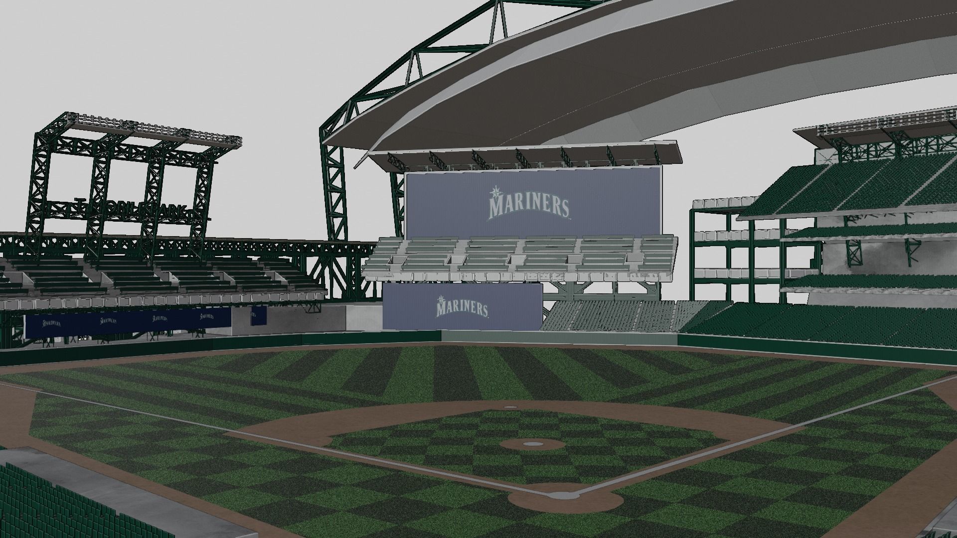 Seattle mariners T MOBILE PARK baseball stadium 3D model_4