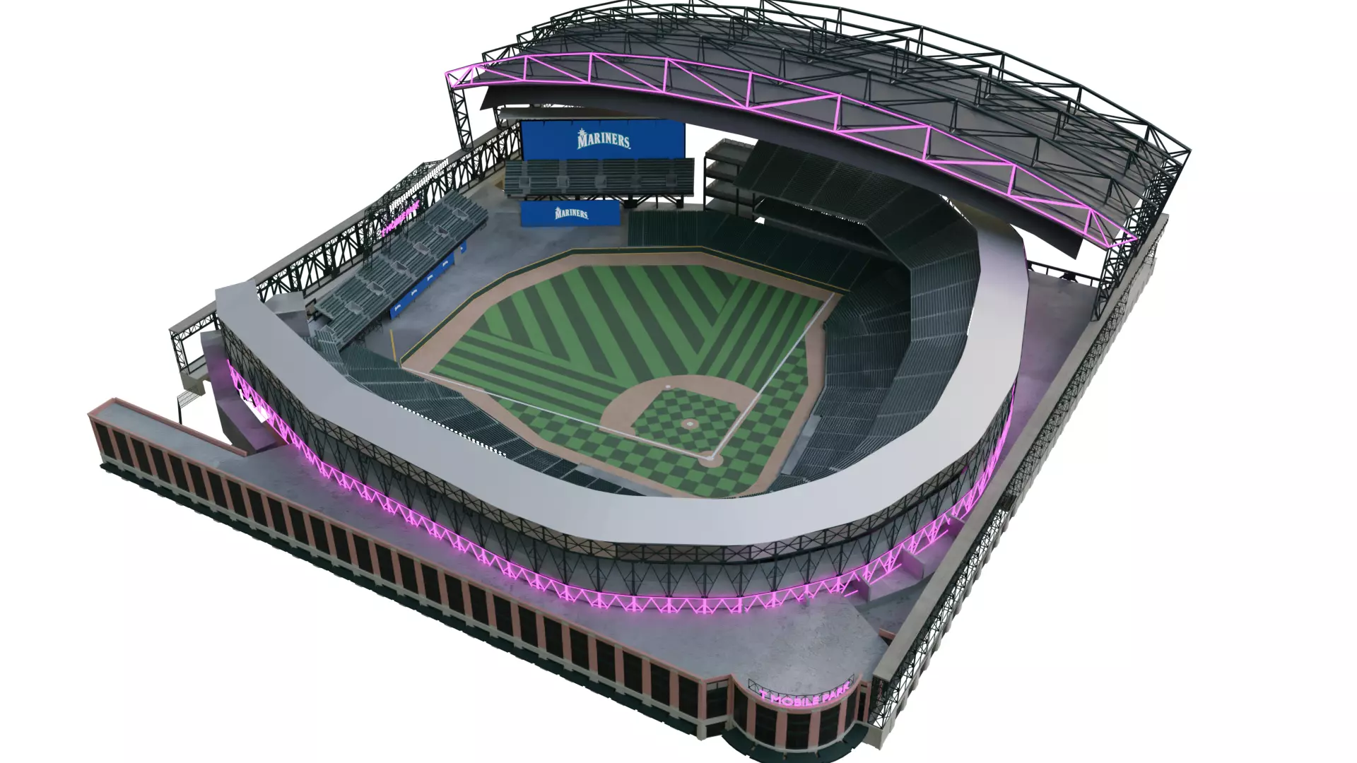 Seattle mariners T MOBILE PARK baseball stadium 3D model_0