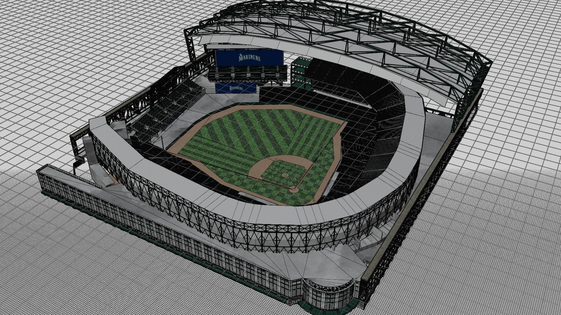 Seattle mariners T MOBILE PARK baseball stadium 3D model_8
