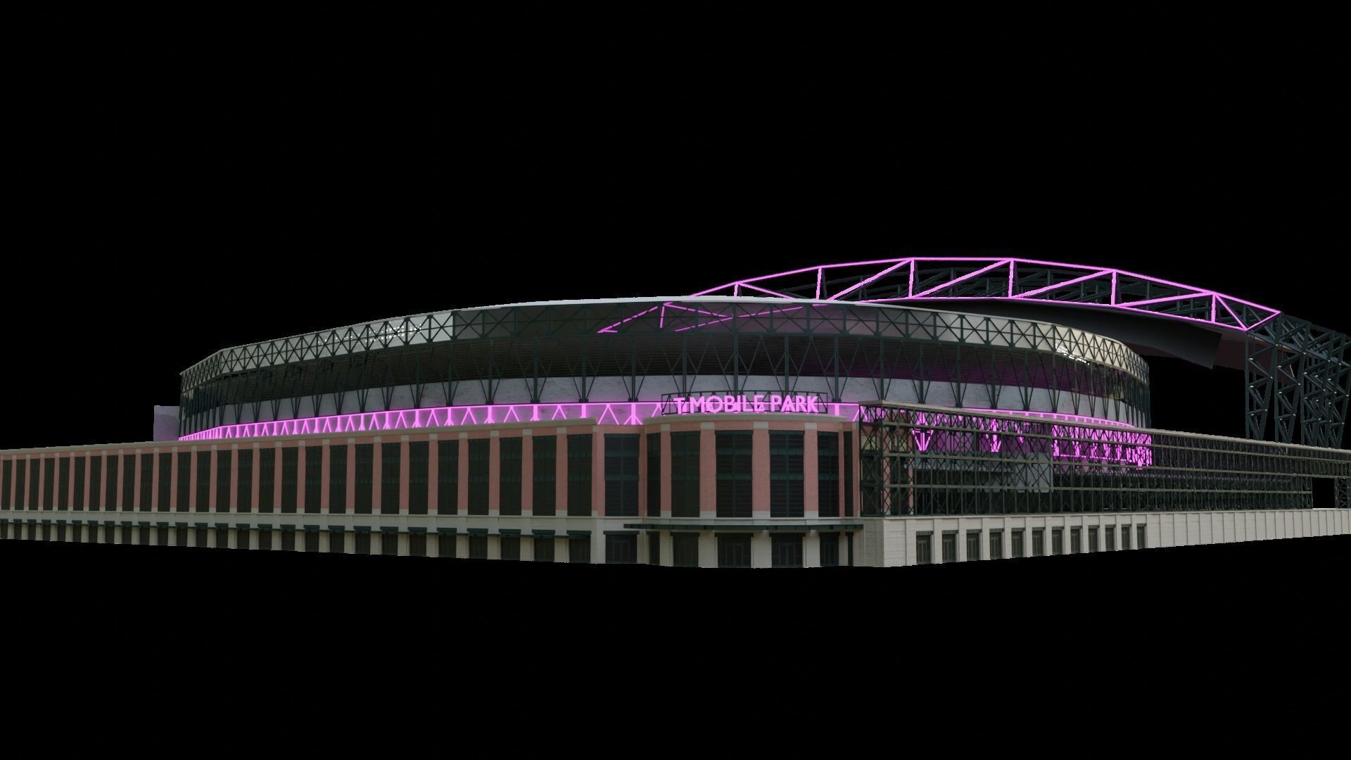 Seattle mariners T MOBILE PARK baseball stadium 3D model_1