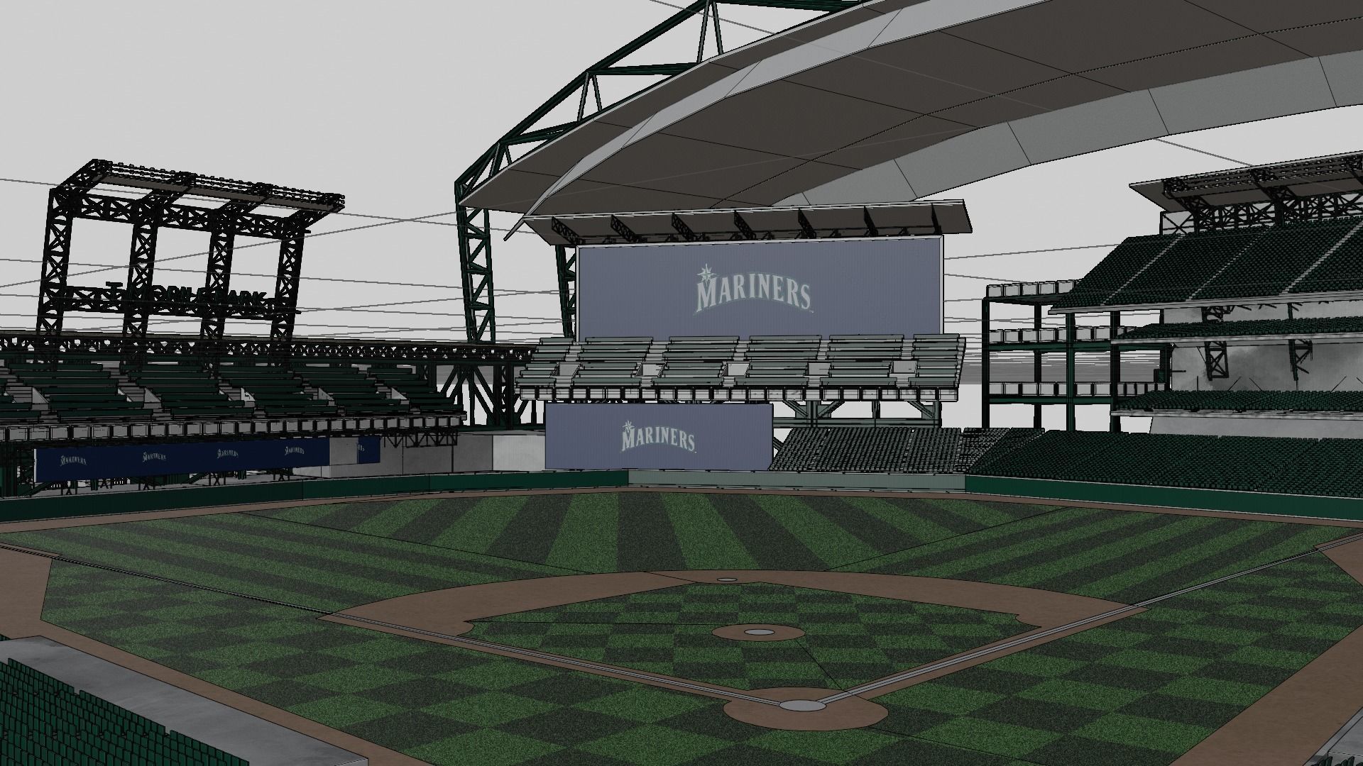 Seattle mariners T MOBILE PARK baseball stadium 3D model_7