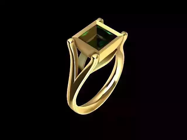 princess solitaire ring US size 8