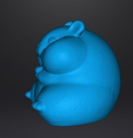 CUTE HAMSTER SITTING PVC FIGURE MODELS GASHAPON TOY SET 3D print model_8