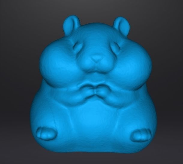 CUTE HAMSTER SITTING PVC FIGURE MODELS GASHAPON TOY SET 3D print model_7