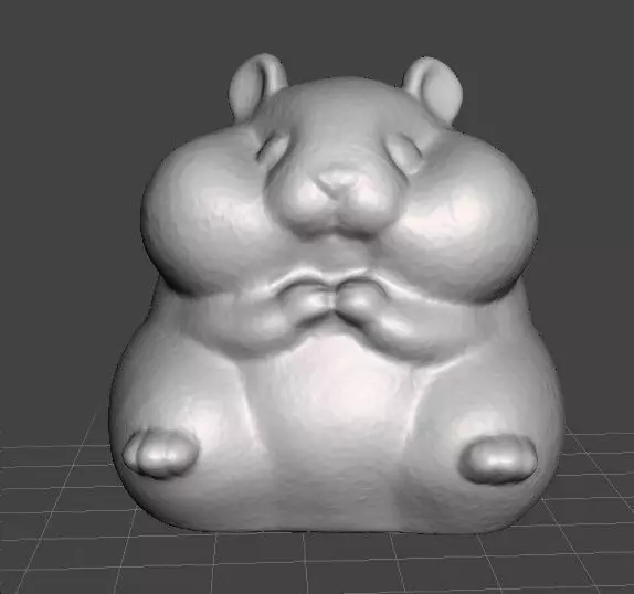 CUTE HAMSTER SITTING PVC FIGURE MODELS GASHAPON TOY SET 3D print model_0