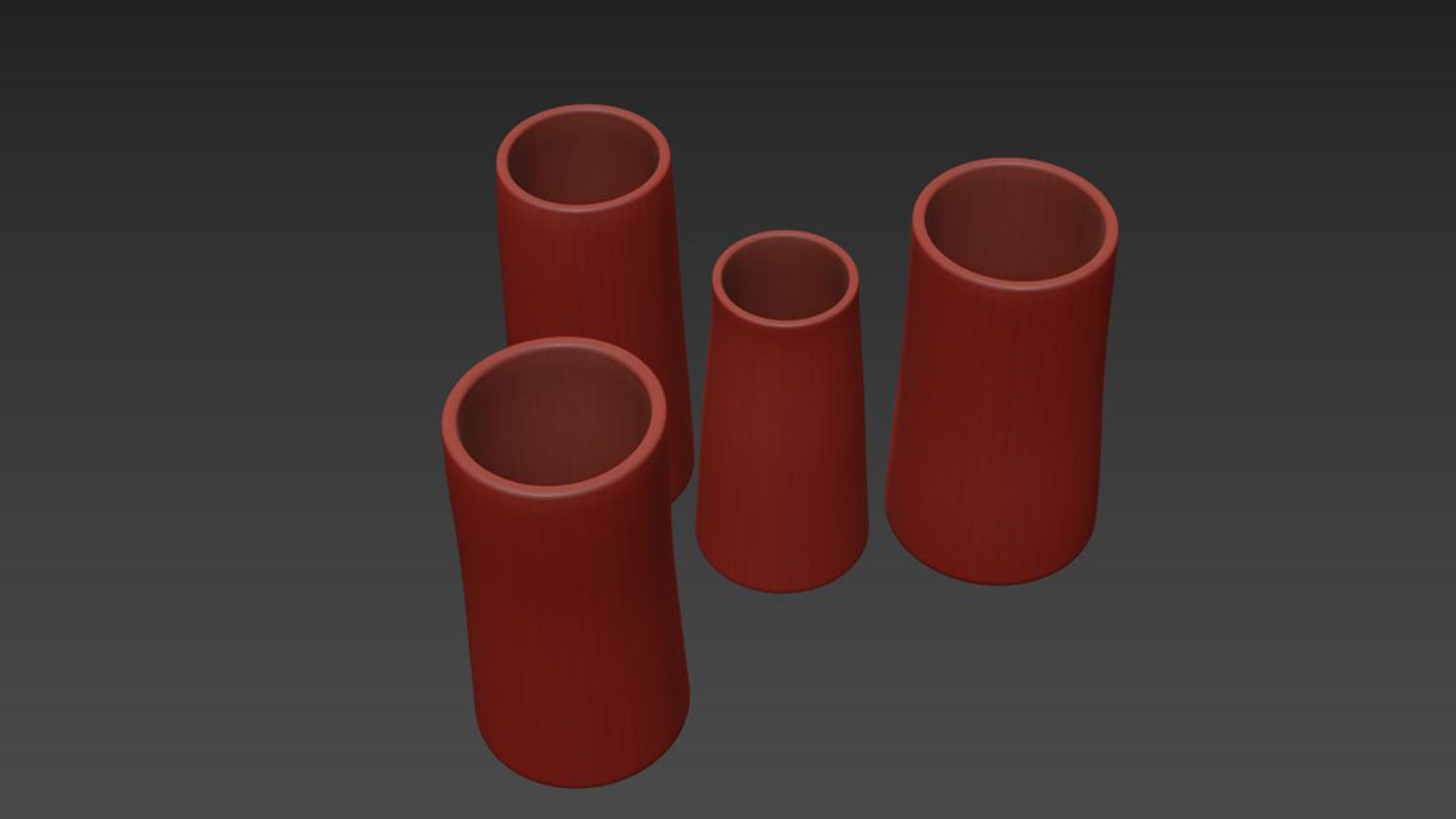 Handmade Decorated Indigo Ceramic Vase Blue 3D model_5