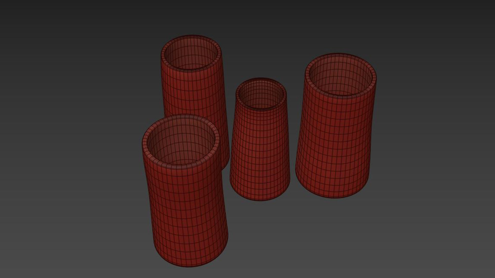 Handmade Decorated Indigo Ceramic Vase Blue 3D model_6