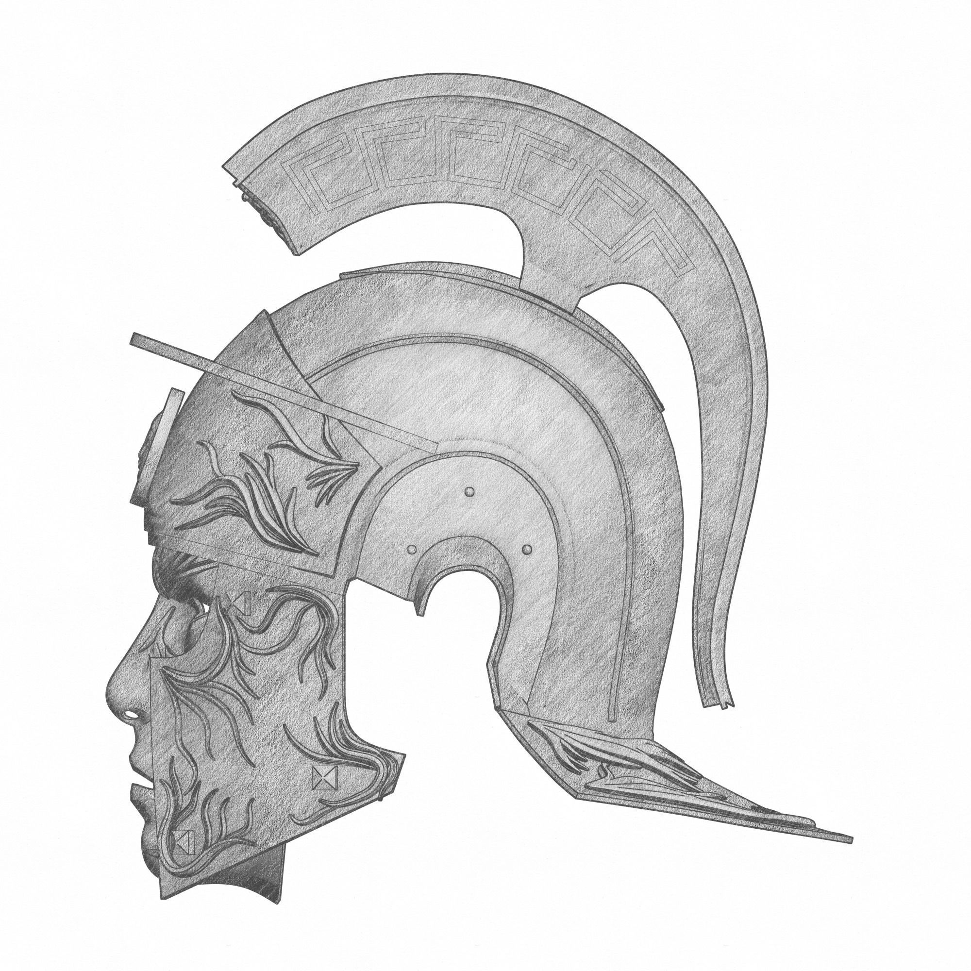 Roman Centurion Helmet 3D print model_6