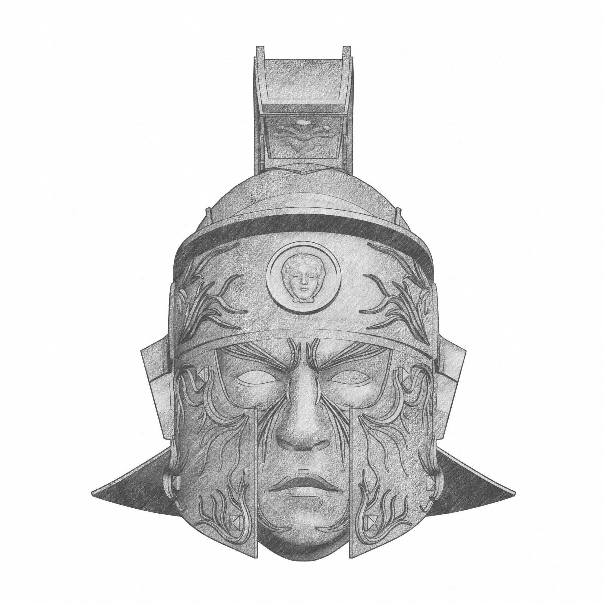 Roman Centurion Helmet 3D print model_5