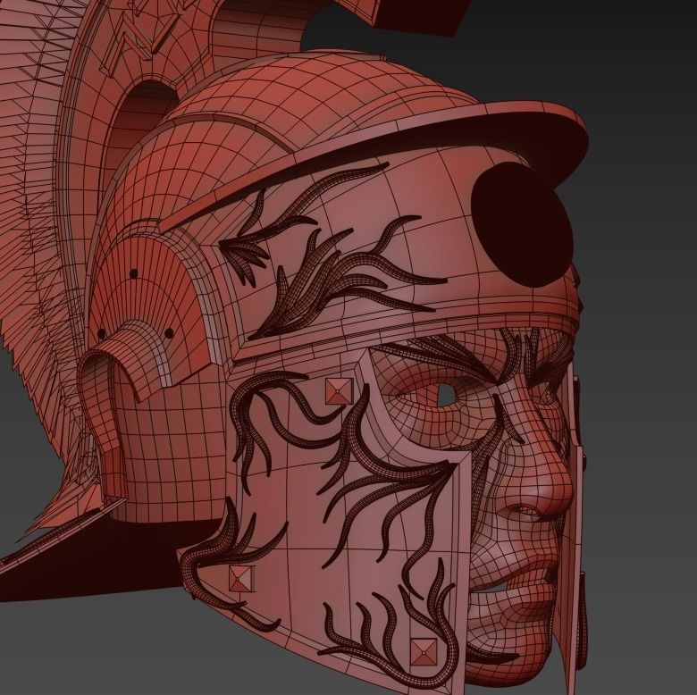 Roman Centurion Helmet 3D print model_8