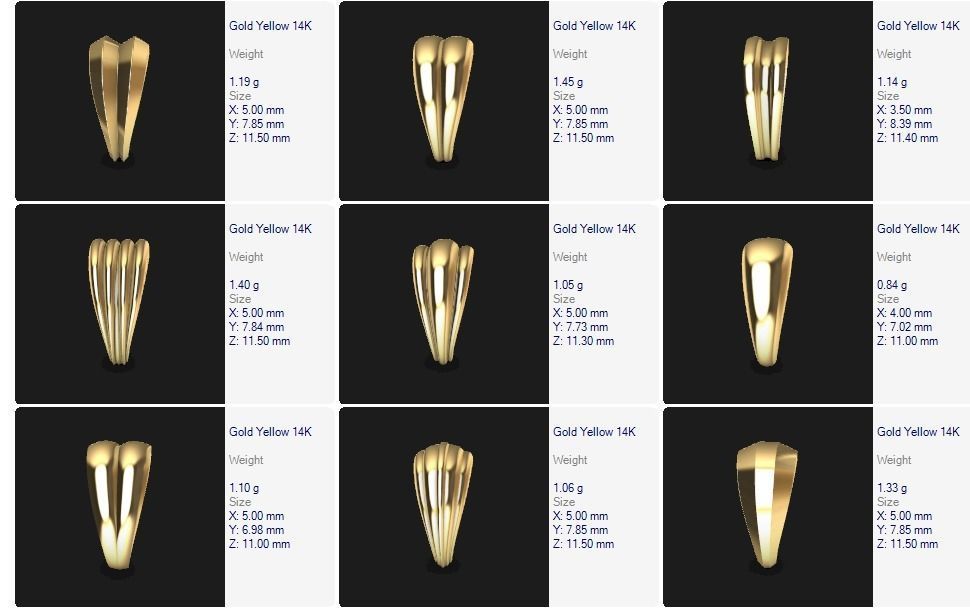 18pcs pack large pendant bail set 3D print model_9