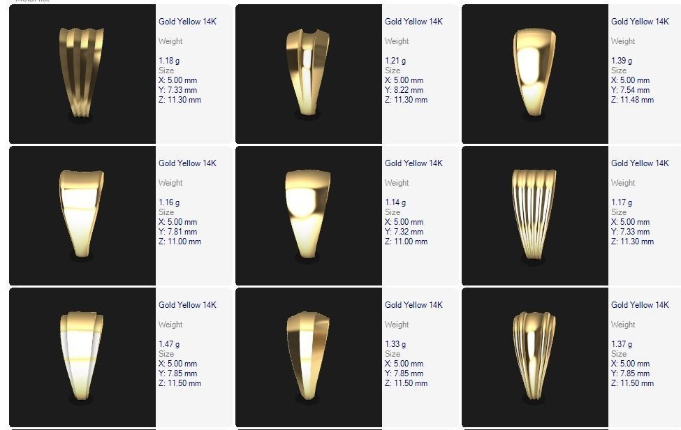 18pcs pack large pendant bail set 3D print model_8