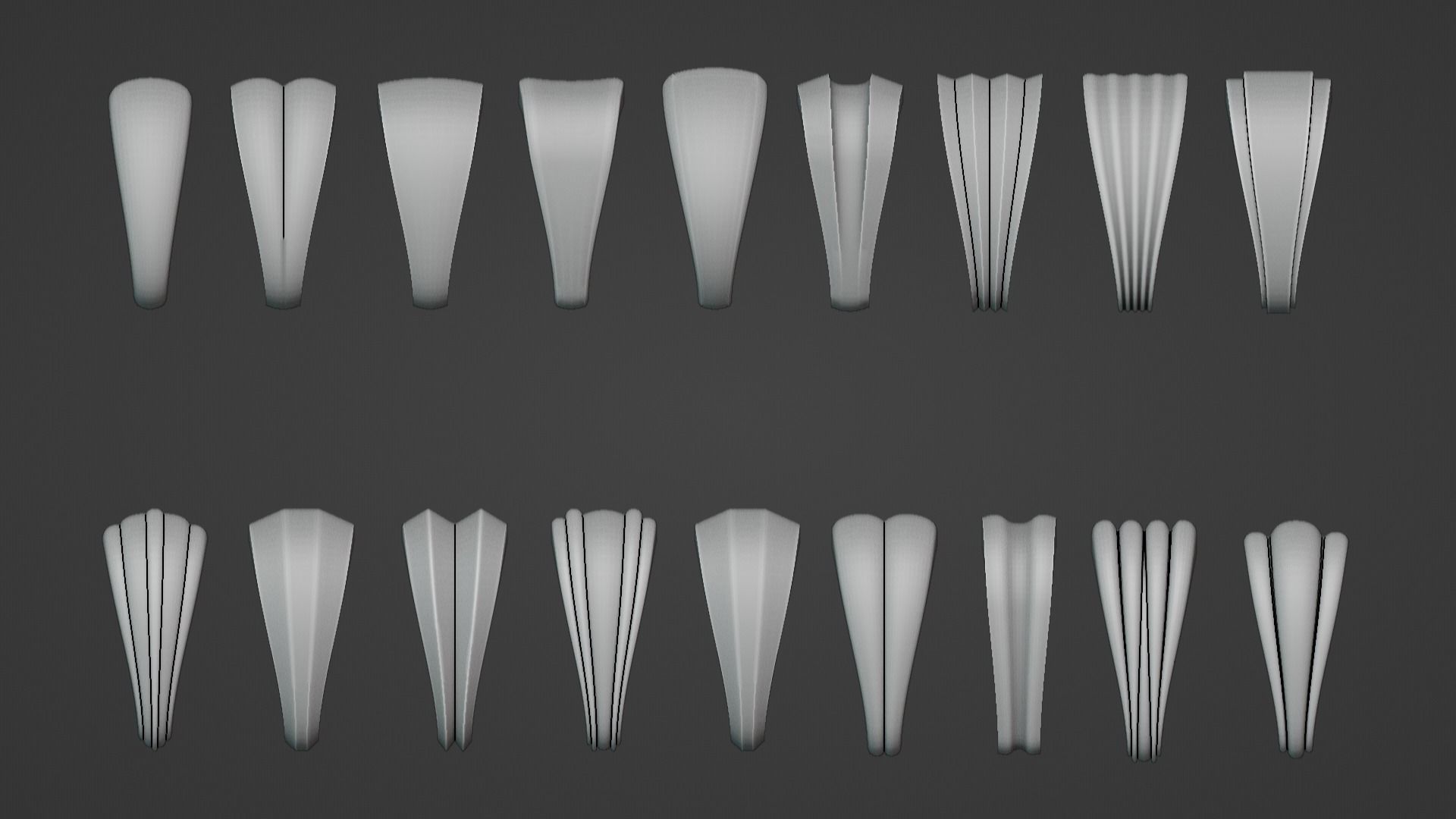 18pcs pack large pendant bail set 3D print model_6