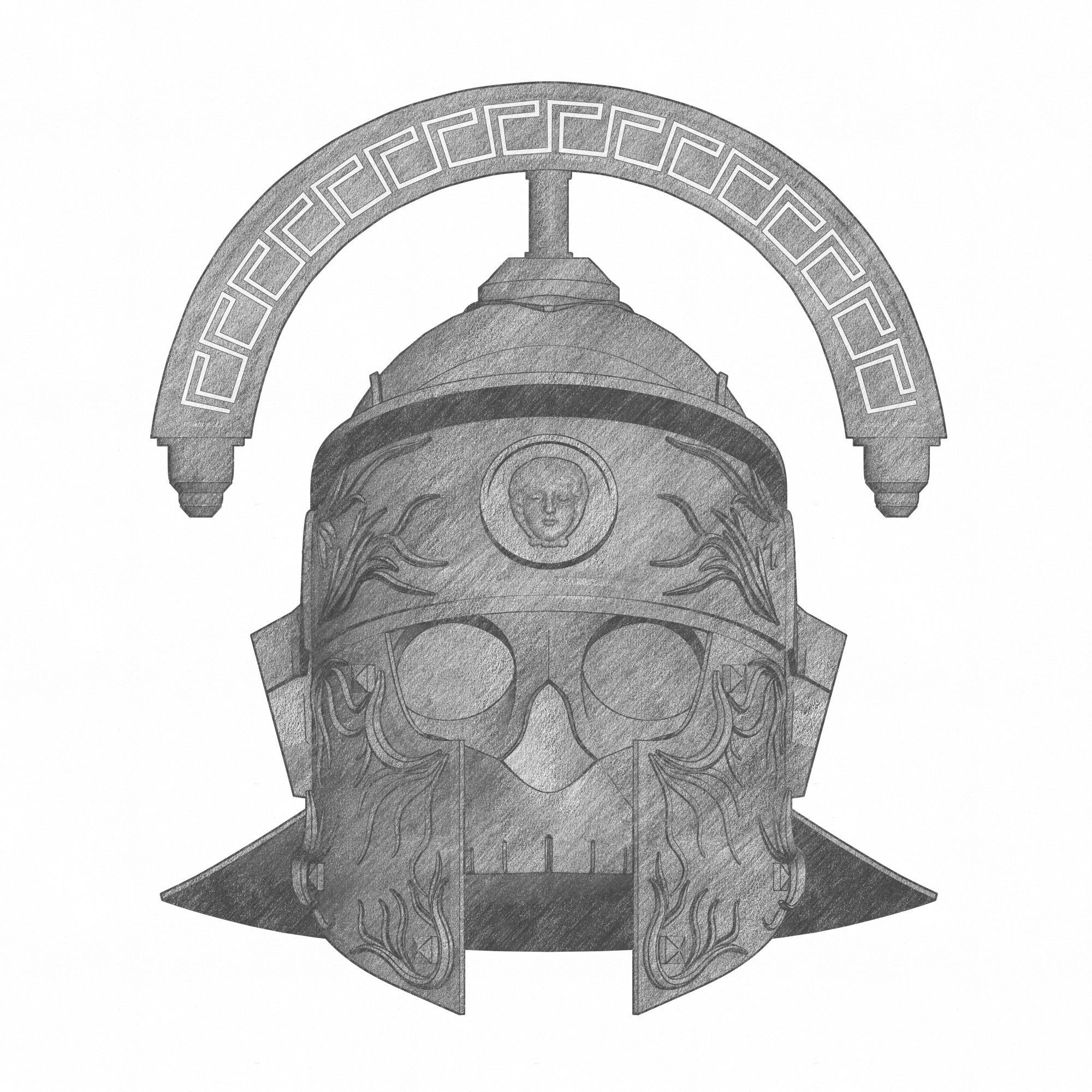 Roman Legion Helmet 3D print model_9