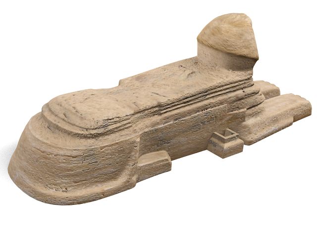 Sphinx from tomb of person 3D model_1