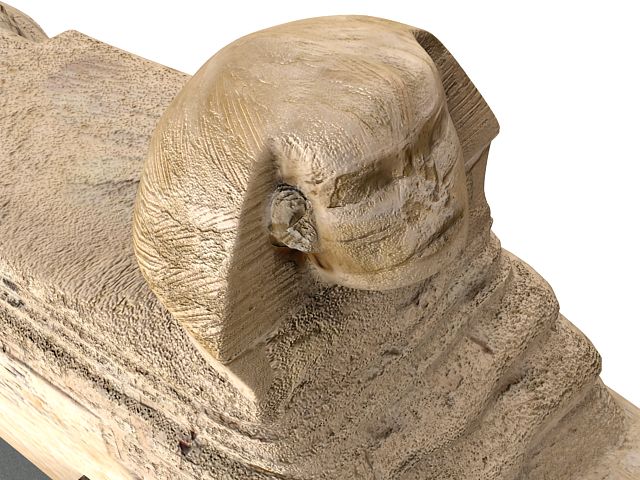 Sphinx from tomb of person 3D model_2