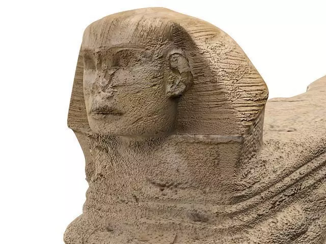 Sphinx from tomb of person 3D model_0