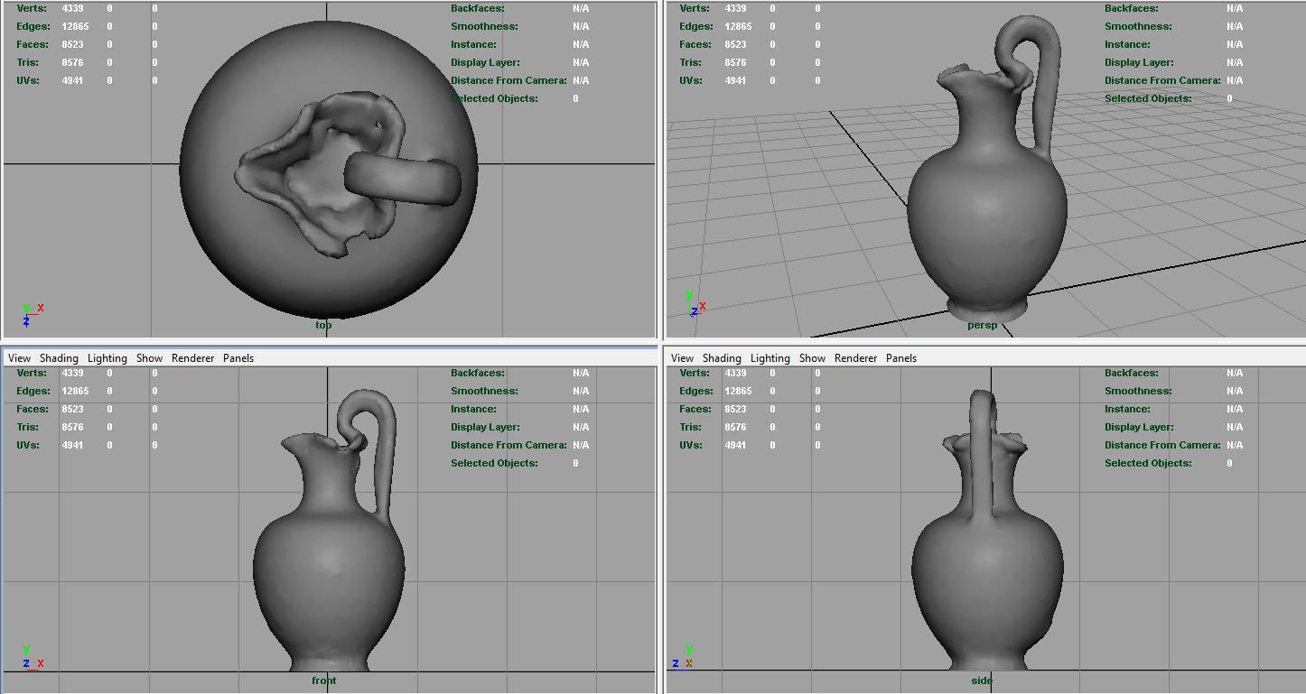 Greek Vase 3 Low-poly 3D model_5