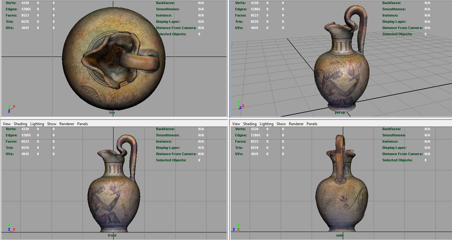 Greek Vase 3 Low-poly 3D model_6