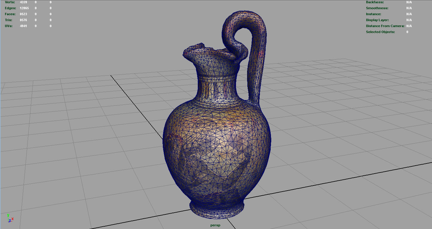 Greek Vase 3 Low-poly 3D model_7