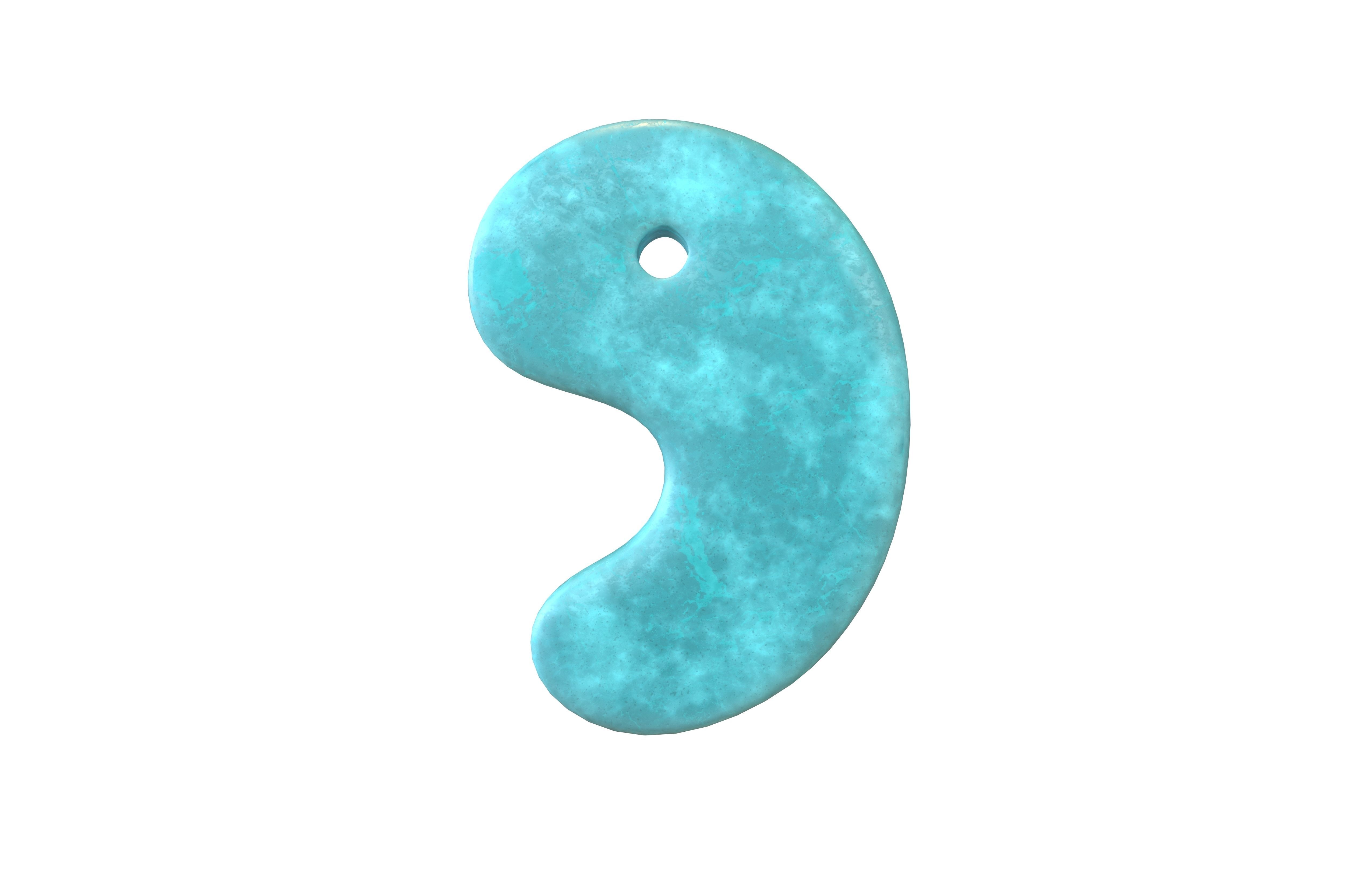 Magatama v1 004 Low-poly 3D model_1