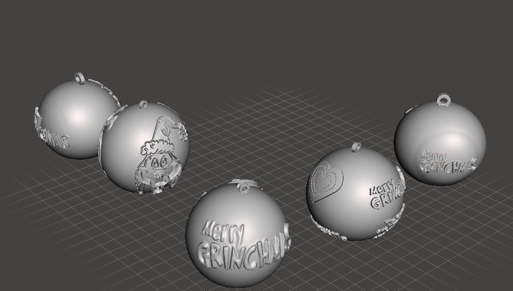 grinchmas christmas ball deco 3D print model_1