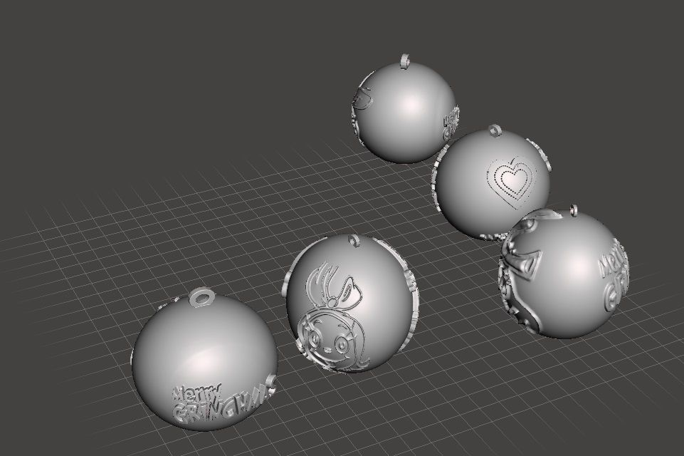 grinchmas christmas ball deco 3D print model_2