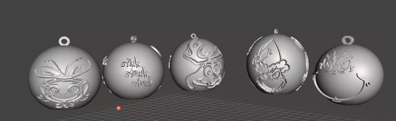 grinchmas christmas ball deco 3D print model_0