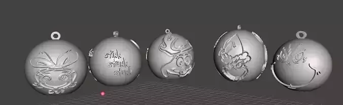 grinchmas christmas ball deco 3D print model