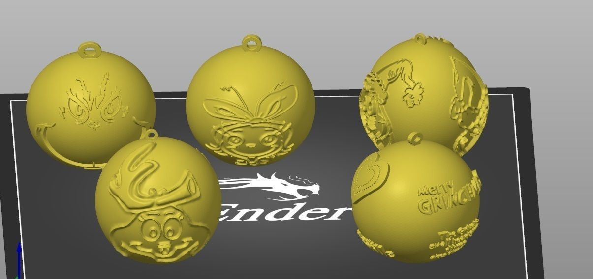 grinchmas christmas ball deco 3D print model_3