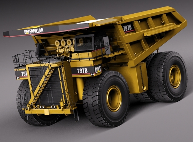 CAT Haul Truck 797B 3D Model .max .obj .3ds .fbx .c4d .lwo ...