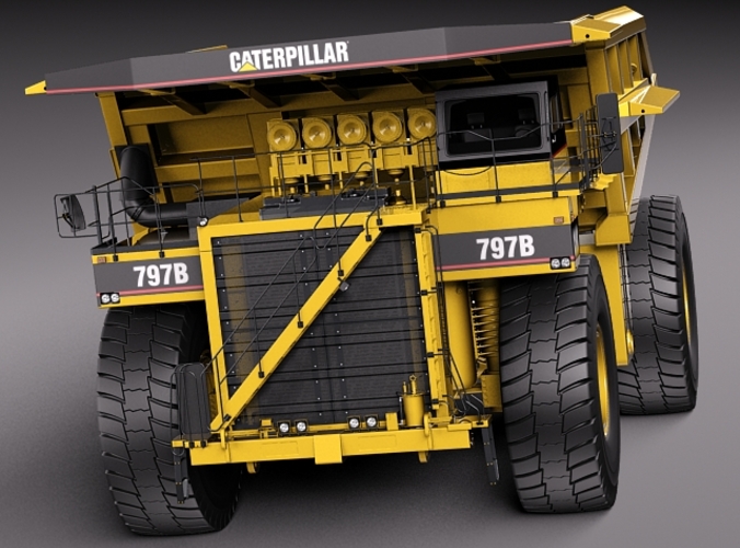 CAT Haul Truck 797B 3D Model .max .obj .3ds .fbx .c4d .lwo ...