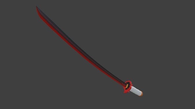 Fire Sword Low-poly 3D model