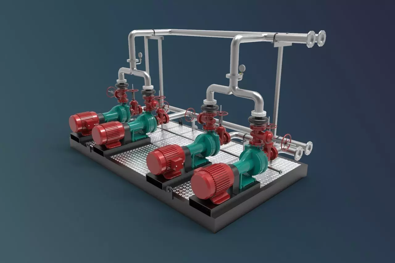 Piping System Model 3D model_0