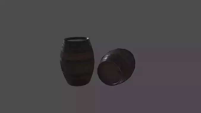 barrel low polygon