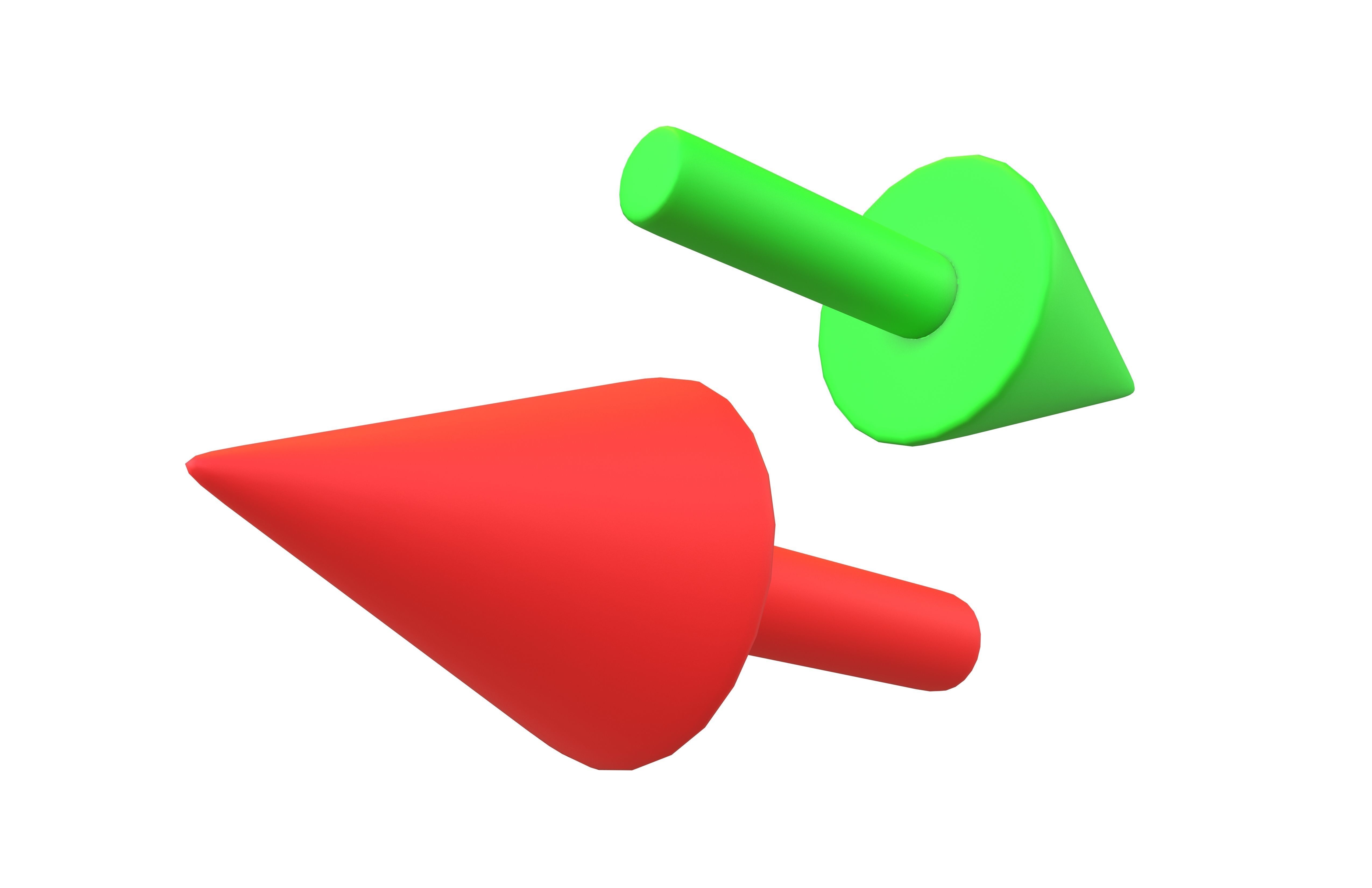 Right and Left Arrow v1 001 Low-poly 3D model_3