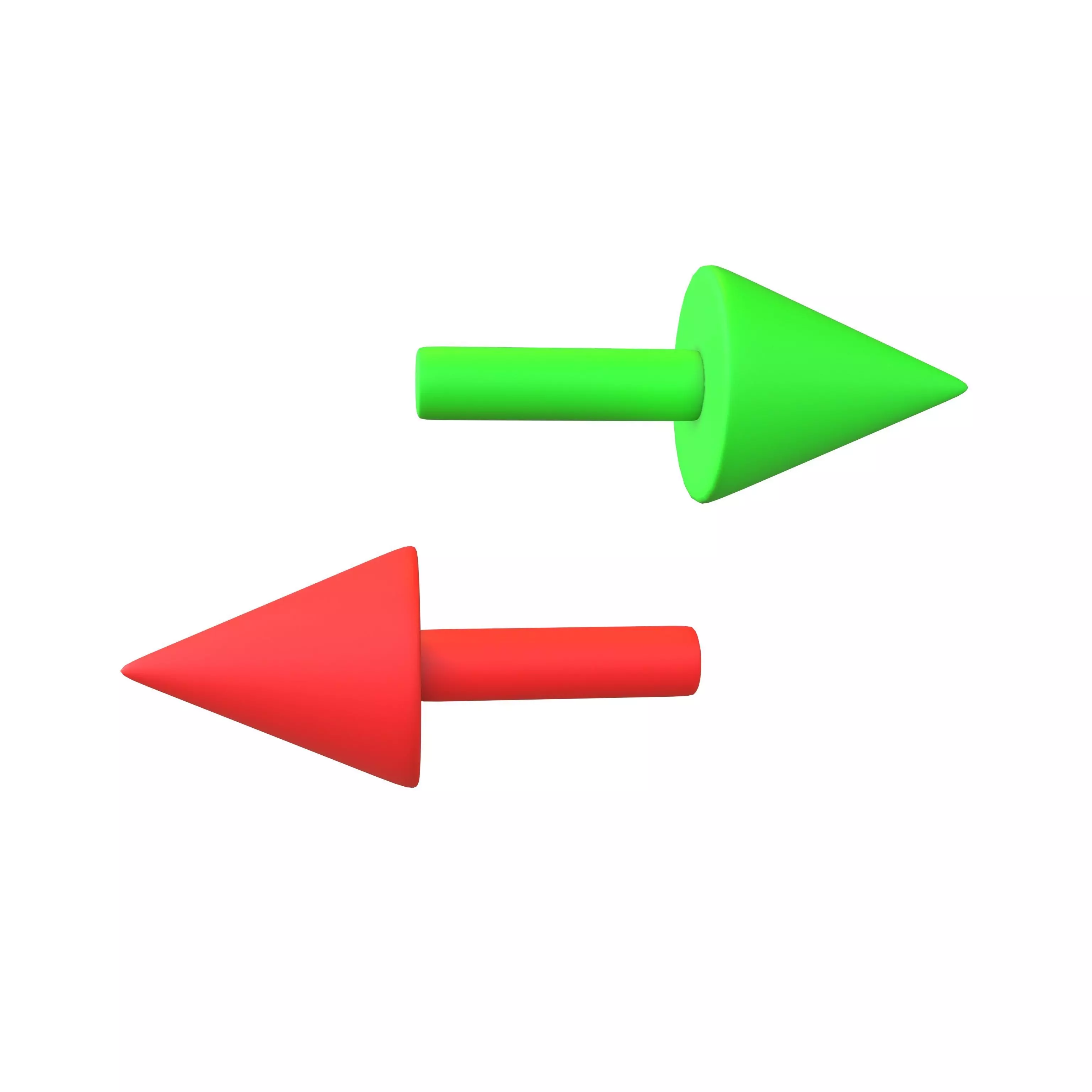 Right and Left Arrow v1 001 Low-poly 3D model_0