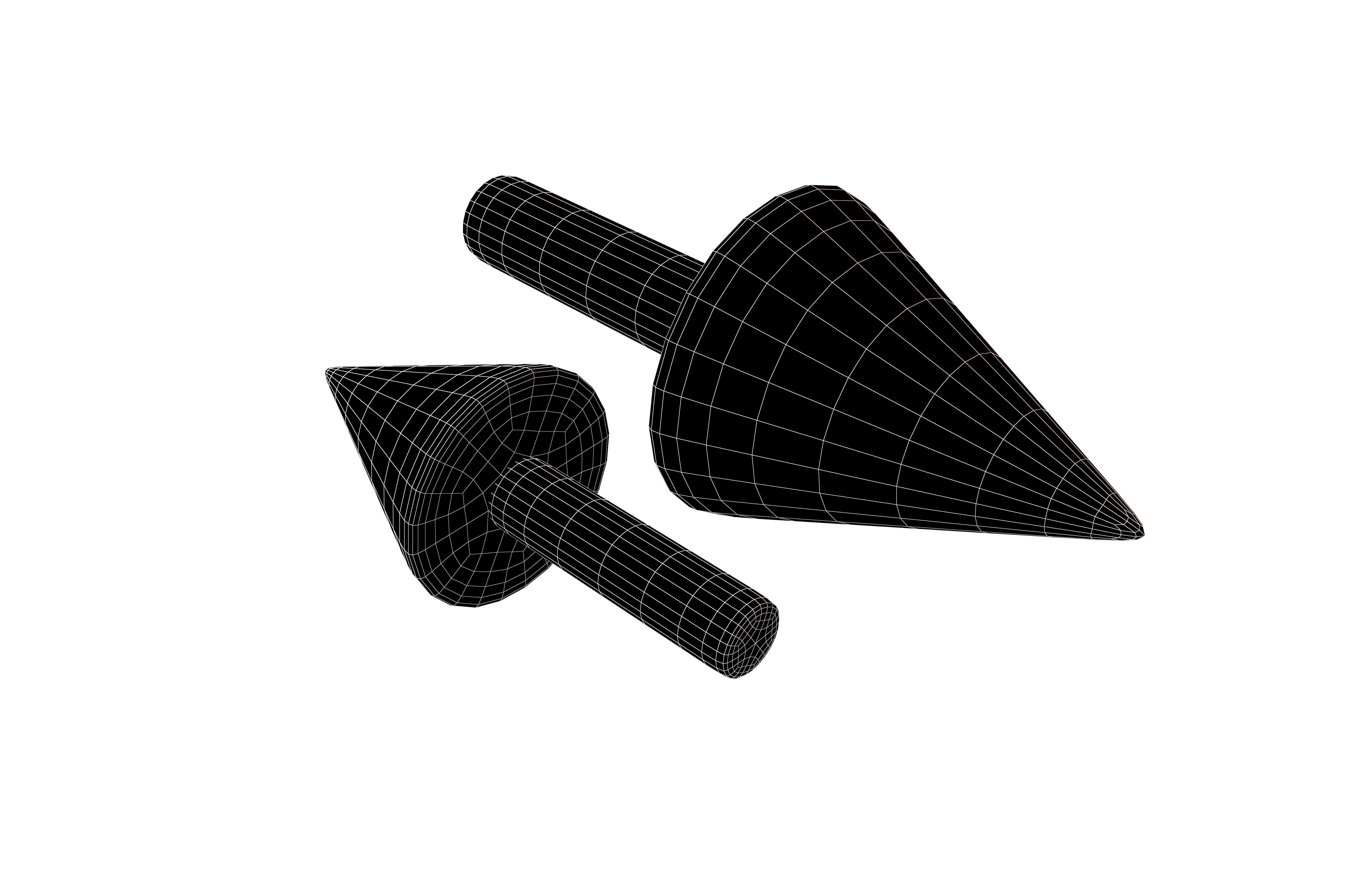 Right and Left Arrow v1 001 Low-poly 3D model_4