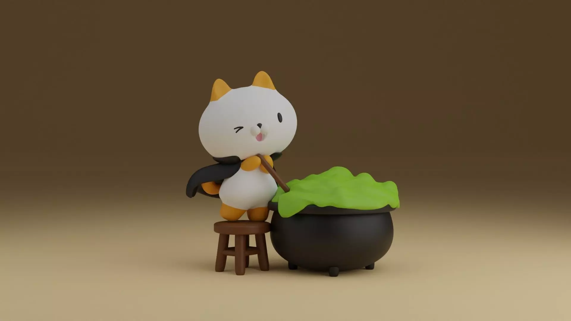 wizard cat 3D print model