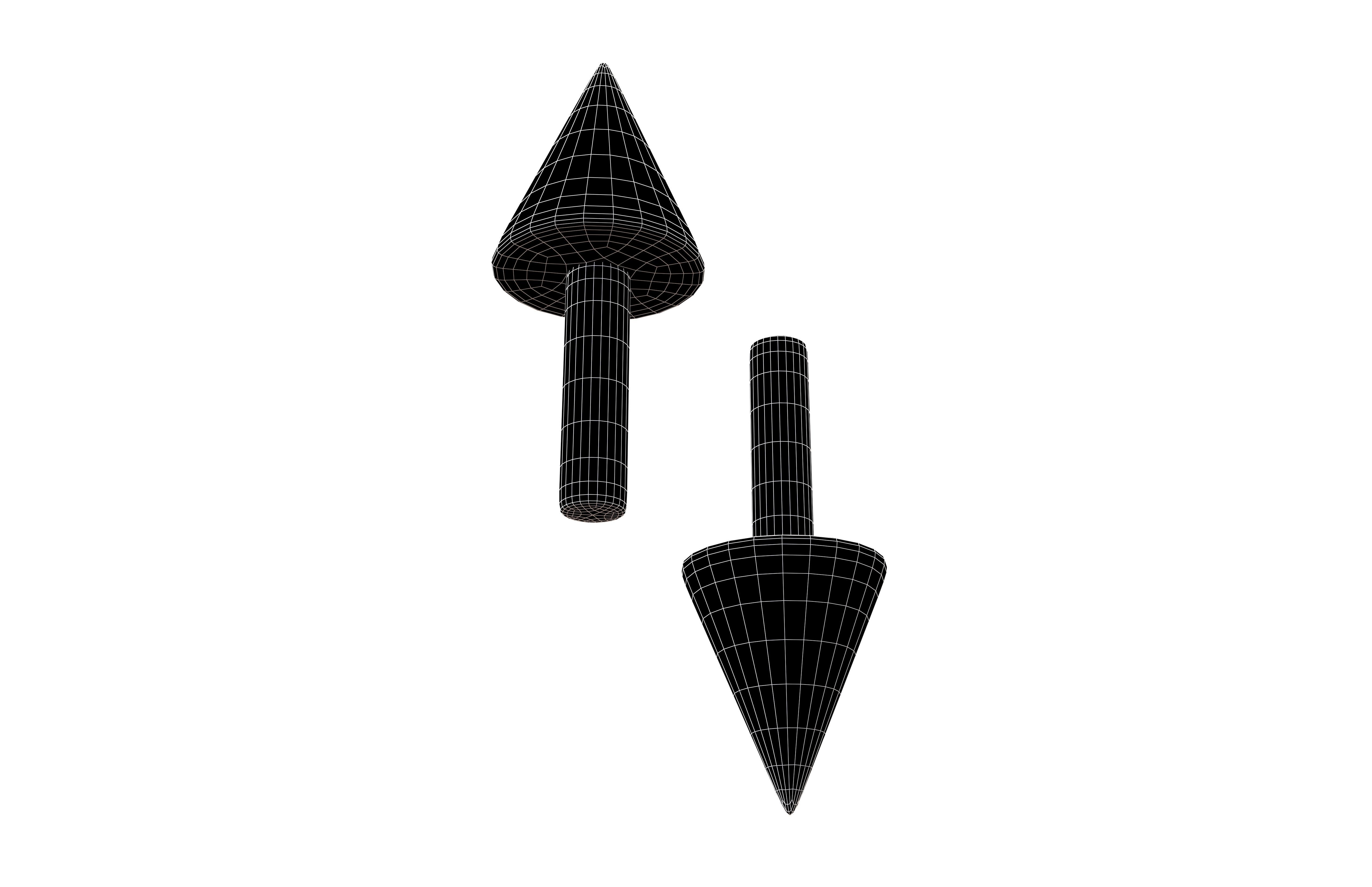 Up and Down Arrow v1 001 Low-poly 3D model_7