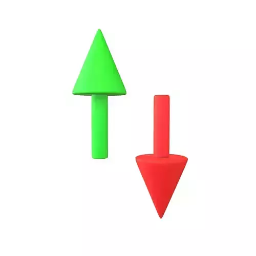 Up and Down Arrow v1 001 Low-poly 3D model Up and Down Arrow v1 001 Low-poly 3D model