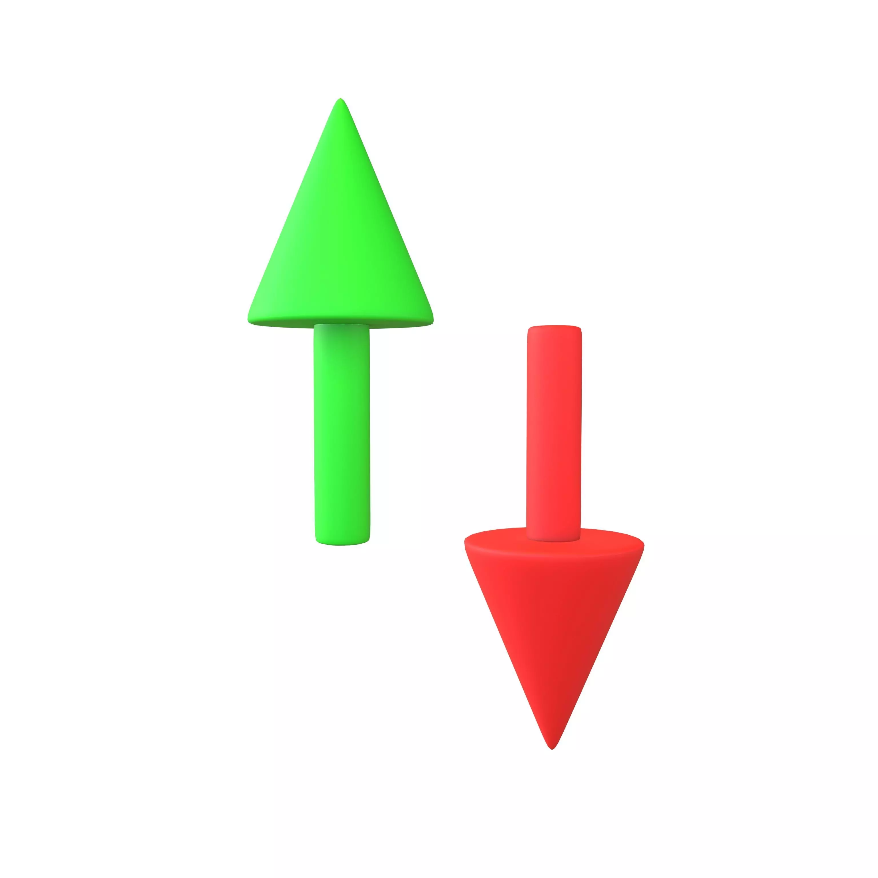 Up and Down Arrow v1 001 Low-poly 3D model_0